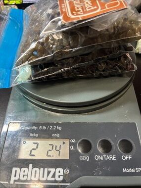 Lot of 2+ pounds of assorted black and grey gemstone beads